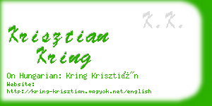 krisztian kring business card